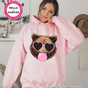 Preppy Bubble Blowing Bear Mascot Team Sweatshirt, Cute Grizzly Mascot Sweater, School Team Tee, Favorite Bears Team Shirt,School logo shirt image 2