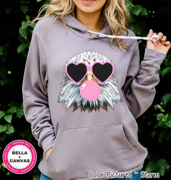 Preppy Bubble Blowing Eagles Mascot Team Sweatshirt, Cute Mascot Sweater, School Team Tee, Favorite Eagles Team Shirt, School Logo Hoodie image 2