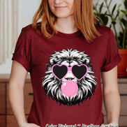 Preppy Bubble Blowing Lions Mascot Team Sweatshirt, Cute Lion Mascot Sweater, School Team Tee, Favorite Team Shirt, School Logo Hoodie image 2