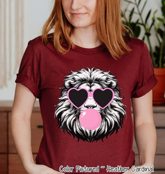 Preppy Bubble Blowing Lions Mascot Team Sweatshirt, Cute Lion Mascot Sweater, School Team Tee, Favorite Team Shirt, School Logo Hoodie image 2