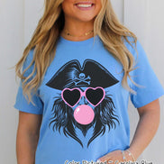 Preppy Bubble Blowing Pirates Mascot Team Sweatshirt, Cute Raiders Mascot Sweater, School Team Tee, Favorite Team Shirt, School Logo Tee image 3