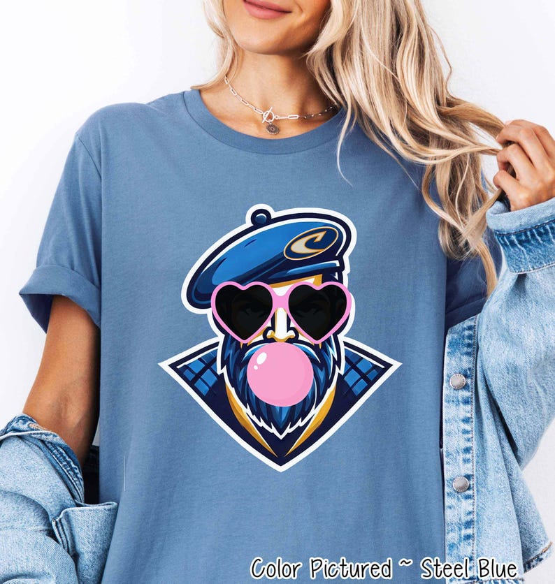 Preppy Bubble Blowing Highlander Mascot Team Sweatshirt, Cute Mascot Sweater, School Team Tee, Favorite Highlander Team Shirt, School Hoodie image 3