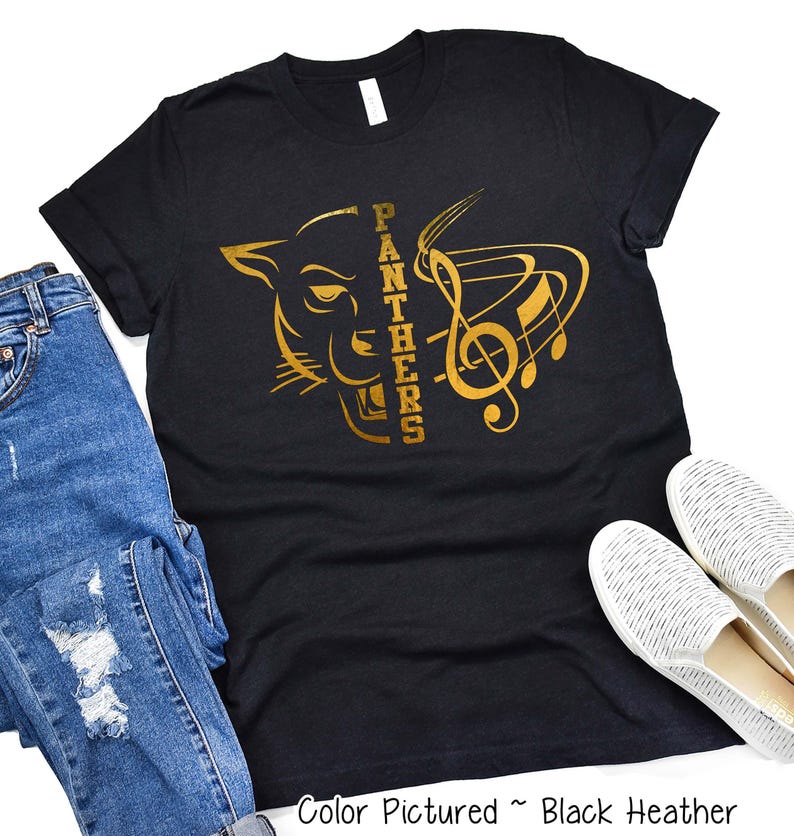 Custom Panther Band Shirt Color Guard High School Marching Band Shirt Marching Band Season Band Mom Shirt Color Guard Gift Matching Team Tee image 1