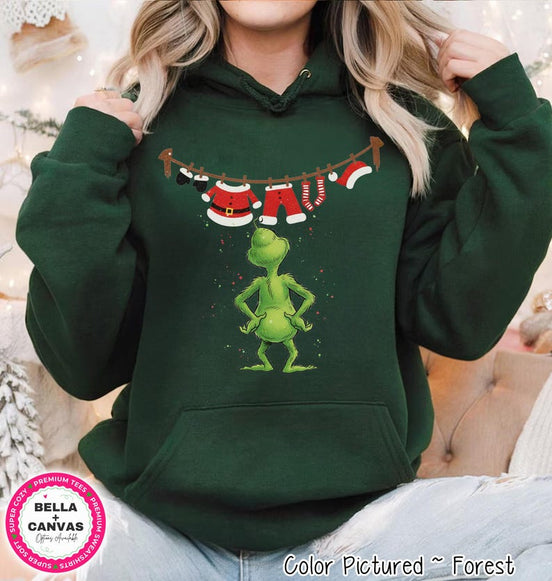 Grinch Santa Laundry Christmas Shirt – product photo 2
