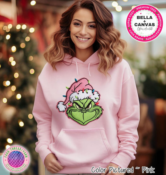 Grinch Christmas Lights Yarn-Look Shirt – product photo 2