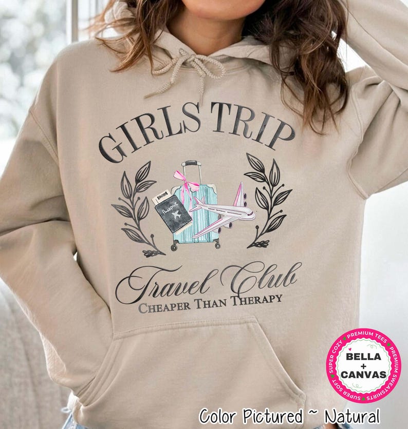 Watercolor Girls Trip Sweater Travel Club Vacation Shirt Weekend Trip T Shirt Bachelorette Gift For Her Group Travel Tee Summer Vacay Hoodie image 2