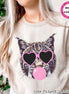 Preppy Bubble Blowing Wildcats Mascot Team Sweatshirt, Cute Mascot Sweater, School Team Tee, Favorite Bobcats Team Shirt, School Logo Hoodie image 1