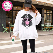 Preppy Bubble Blowing Pirates Mascot Team Sweatshirt, Cute Raiders Mascot Sweater, School Team Tee, Favorite Team Shirt, School Logo Tee image 1