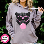 Preppy Bubble Blowing Panther Mascot Team Sweatshirt, Cute Mascot Sweater, School Team Tee, Favorite Panthers Team Shirt, School Logo Hoody image 2