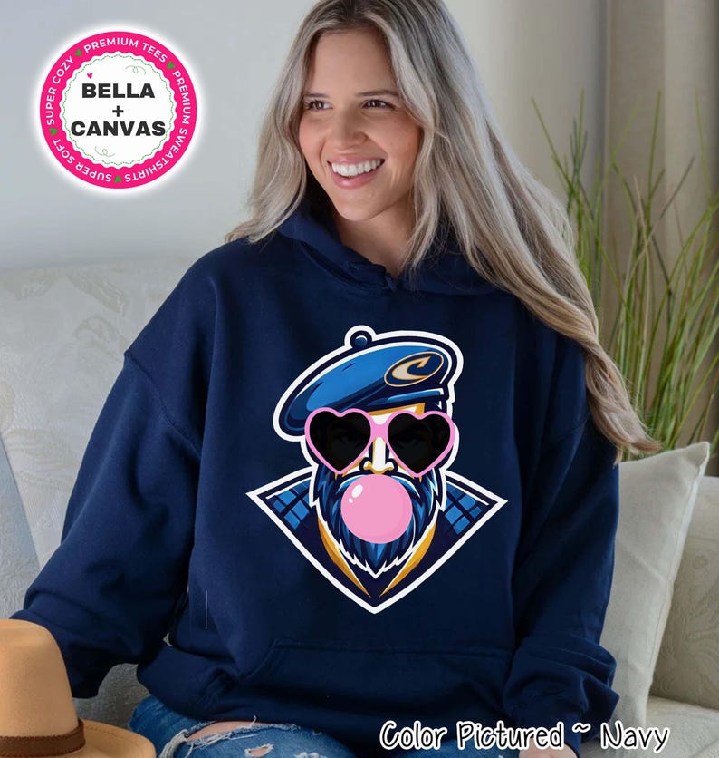 Preppy Bubble Blowing Highlander Mascot Team Sweatshirt, Cute Mascot Sweater, School Team Tee, Favorite Highlander Team Shirt, School Hoodie image 2