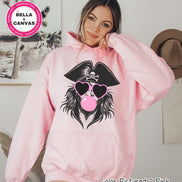 Preppy Bubble Blowing Pirates Mascot Team Sweatshirt, Cute Raiders Mascot Sweater, School Team Tee, Favorite Team Shirt, School Logo Tee image 2