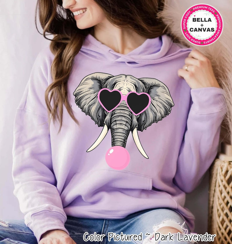 Preppy Bubble Blowing Elephant Mascot Team Sweatshirt, Cute Mascot Sweater, School Team Tee, Favorite BAMA Team Shirt, School Logo Hoodie image 2