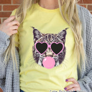Preppy Bubble Blowing Wildcats Mascot Team Sweatshirt, Cute Mascot Sweater, School Team Tee, Favorite Bobcats Team Shirt, School Logo Hoodie image 3