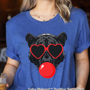 Preppy Bubble Blowing Panther Mascot Team Sweatshirt, Cute Mascot Sweater, School Team Tee, Favorite Panthers Team Shirt, School Logo Hoody image 3
