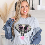 Preppy Bubble Blowing Elephant Mascot Team Sweatshirt, Cute Mascot Sweater, School Team Tee, Favorite BAMA Team Shirt, School Logo Hoodie image 3