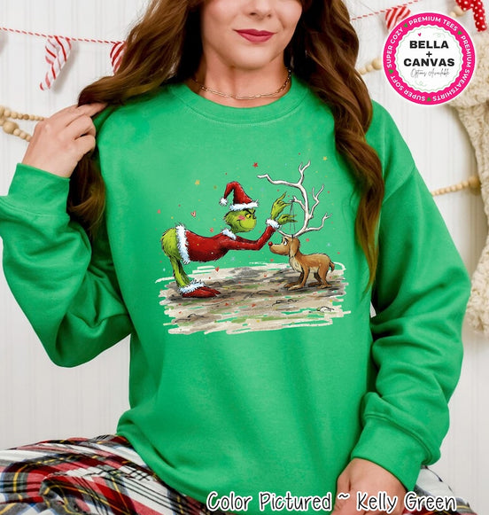 Grinch and Max Reindeer Antlers Shirt – product photo 1