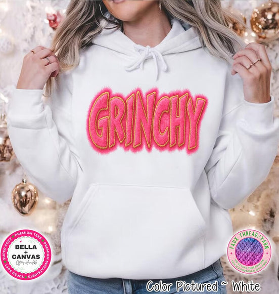 Pink Faux Fur Grinchy Letter Shirt – product photo 2
