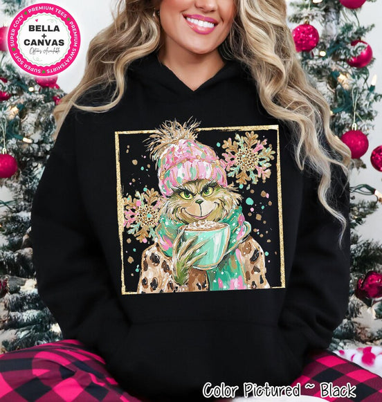 Grinch Leopard Coat Christmas Shirt – product photo 2