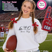 Football Game Day Shirt, Football Mom Tee, Friday Night Lights Sweatshirt, Football Fan Hoodie Gift image 1