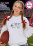 Football Game Day Shirt, Football Mom Tee, Friday Night Lights Sweatshirt, Football Fan Hoodie Gift image 1