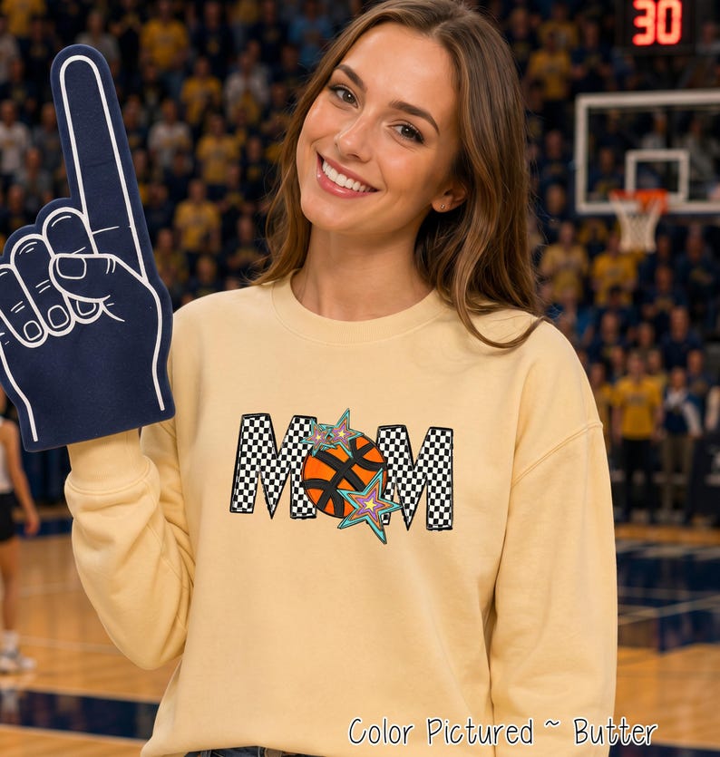 Basketball Mom Shirt, Comfort Colors Tee, Basketball Mama Sweatshirt, Game Day Shirt, Team Mom Hoodie Gift image 3