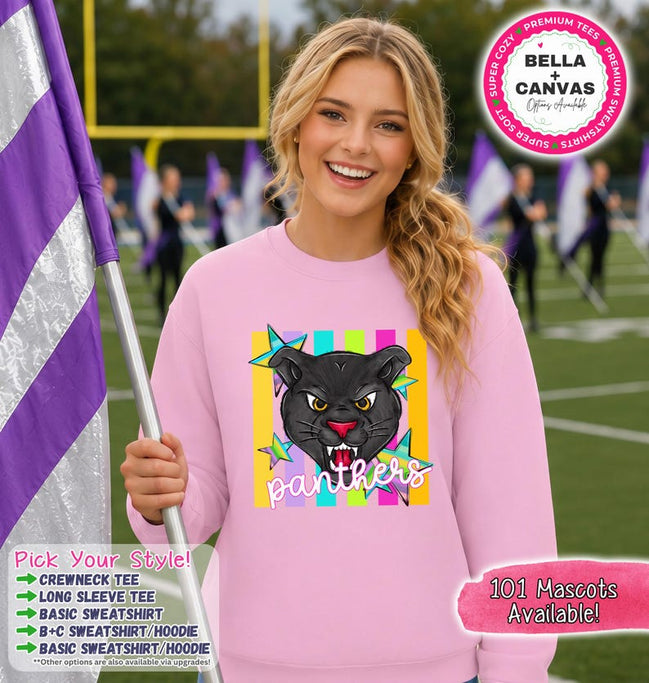 Panther Mascot Shirt | Panther Spirit Tee | Panther Sweatshirt | Panther Hoodie | School Spirit Shirt | Team Apparel image 1