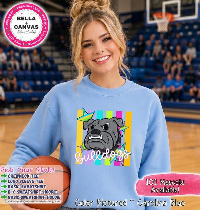 Bulldog Mascot Shirt | Bulldog Spirit Tee | Bulldog Sweatshirt | Bulldog Hoodie | School Spirit Shirt | Team Apparel image 1