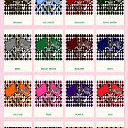May include: A color chart displaying sixteen variations of a graphic featuring two crossed flags and a star with the text Color Guard, set against a diamond pattern background. Each square includes a label for colors like brown, crimson, and navy.