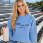 Soccer Game Day Shirt, Cute Soccer Mom Tee, Soccer Fan Shirt, Bella+Canvas Sweatshirt Hoodie Long Sleeve Game Day Apparel image 3