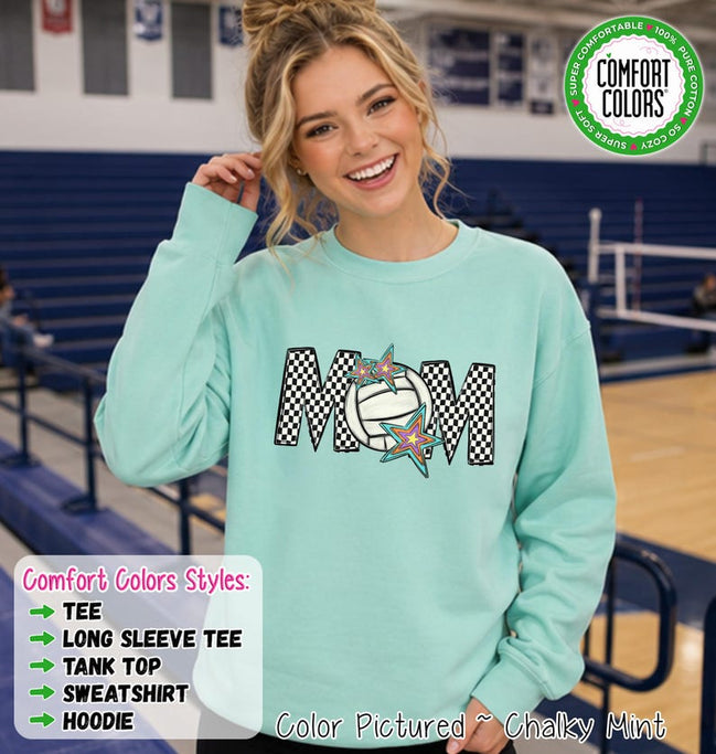 Volleyball Mom Shirt, Comfort Colors Style Tee, Volleyball Mom Gift, Volleyball Tournament Shirt, Volleyball Hoodie image 1