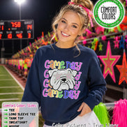 Bulldog Game Day Shirt, Bulldog School Spirit Shirt, Comfort Colors Tee, Sweatshirt, Hoodie, Football, Cheer, Band Spirit Wear image 1