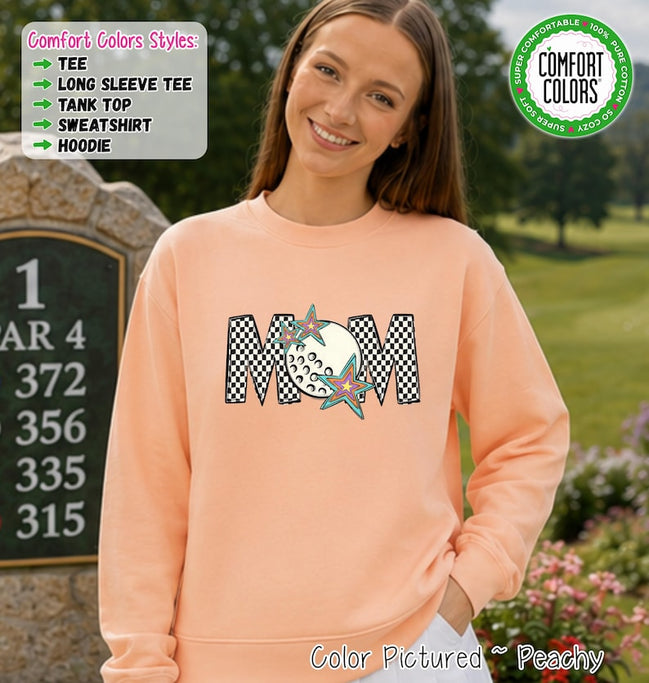 Golf Mom Shirt, Comfort Colors Golf Mama Tee, Trendy Golf Mom Sweatshirt, Game Day Hoodie, Golf Lover Gift for Mom, Sports Mom Apparel S1 image 1