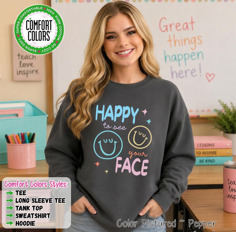 Happy to See Your Face Teacher Shirt