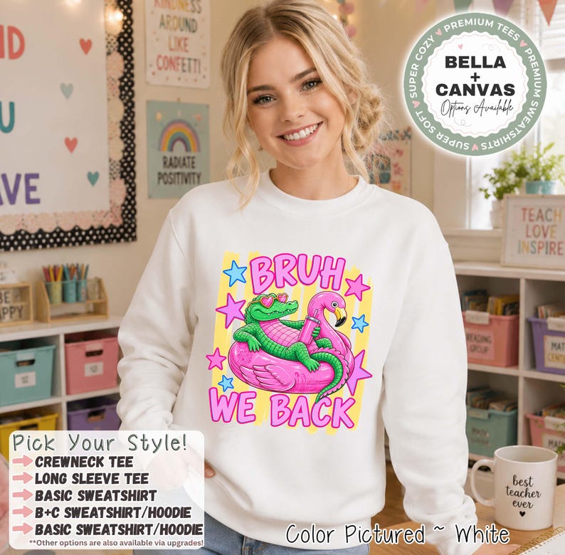 Bruh We Back Retro Teacher Shirt