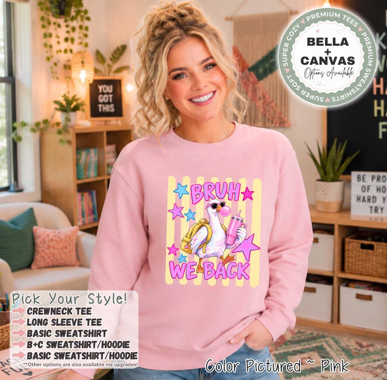 Bruh We Back Goose Teacher Shirt