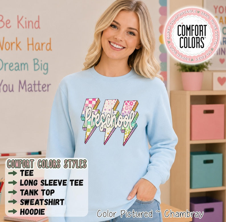 Retro Preschool Teacher Shirt