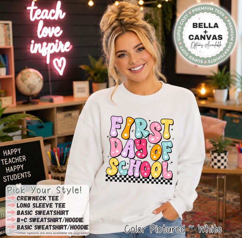 Retro First Day Teacher Shirt