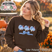 Blue Turkey Bow Thanksgiving Shirt - product view 1