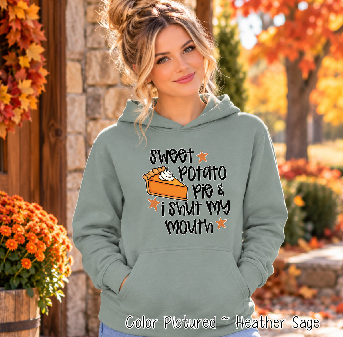 Sweet Potato Pie I Shut My Mouth Shirt — hoodie product photo