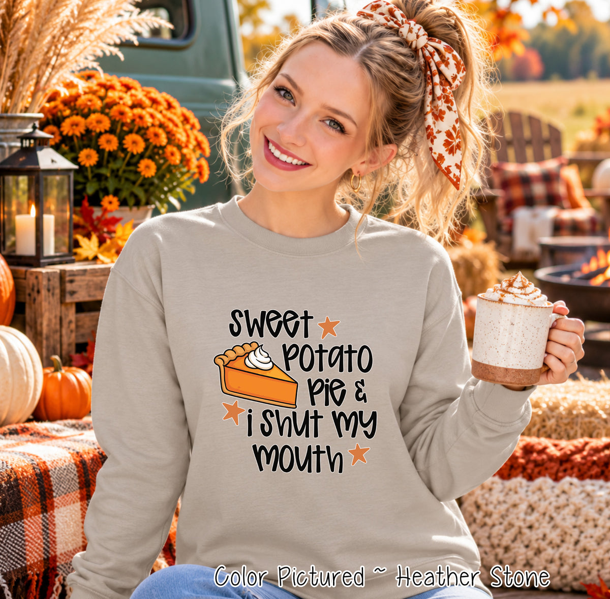Sweet Potato Pie I Shut My Mouth Shirt — sweatshirt product photo
