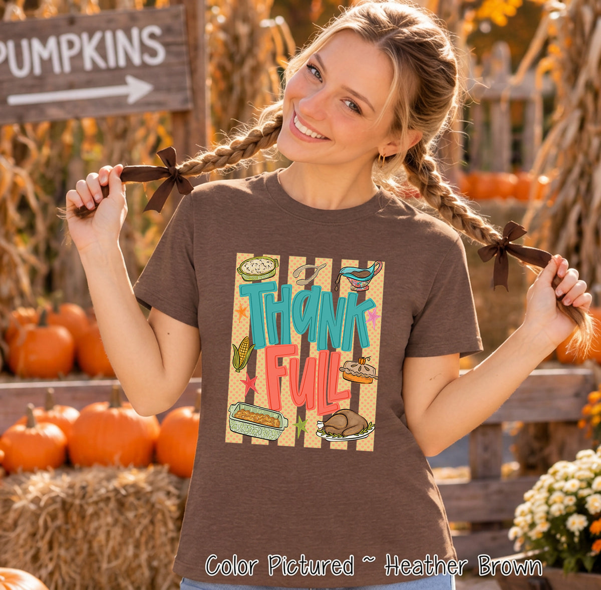 Thank Full Thanksgiving Shirt — tee product photo