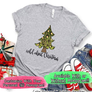 Monogrammed Wild About Christmas Tree Tee