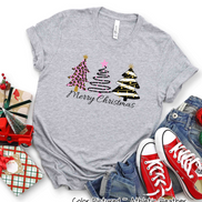 Pink Leopard Merry Christmas Tee