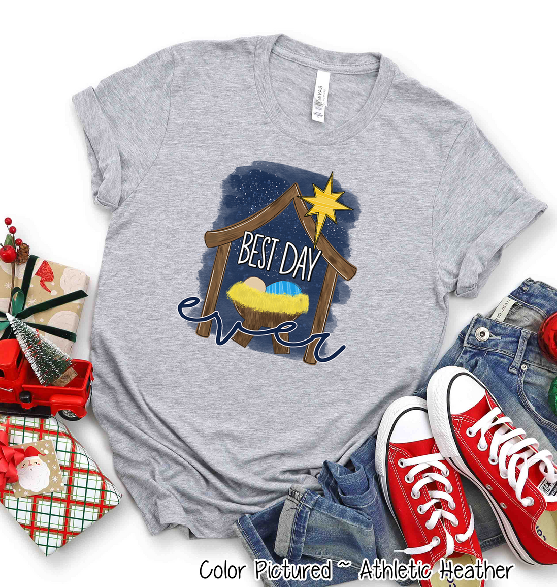 Best Day Ever Manger Christmas Tee