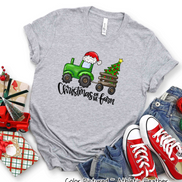 Christmas on the Farm Tractor Christmas Tee