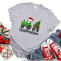 Christmas on the Farm Tractor Christmas Tee