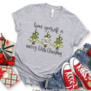 Monogrammed Have Yourself A Merry Little Christmas Tree Tee