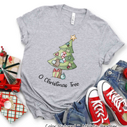 Patchwork O Christmas Tree Christmas Tee