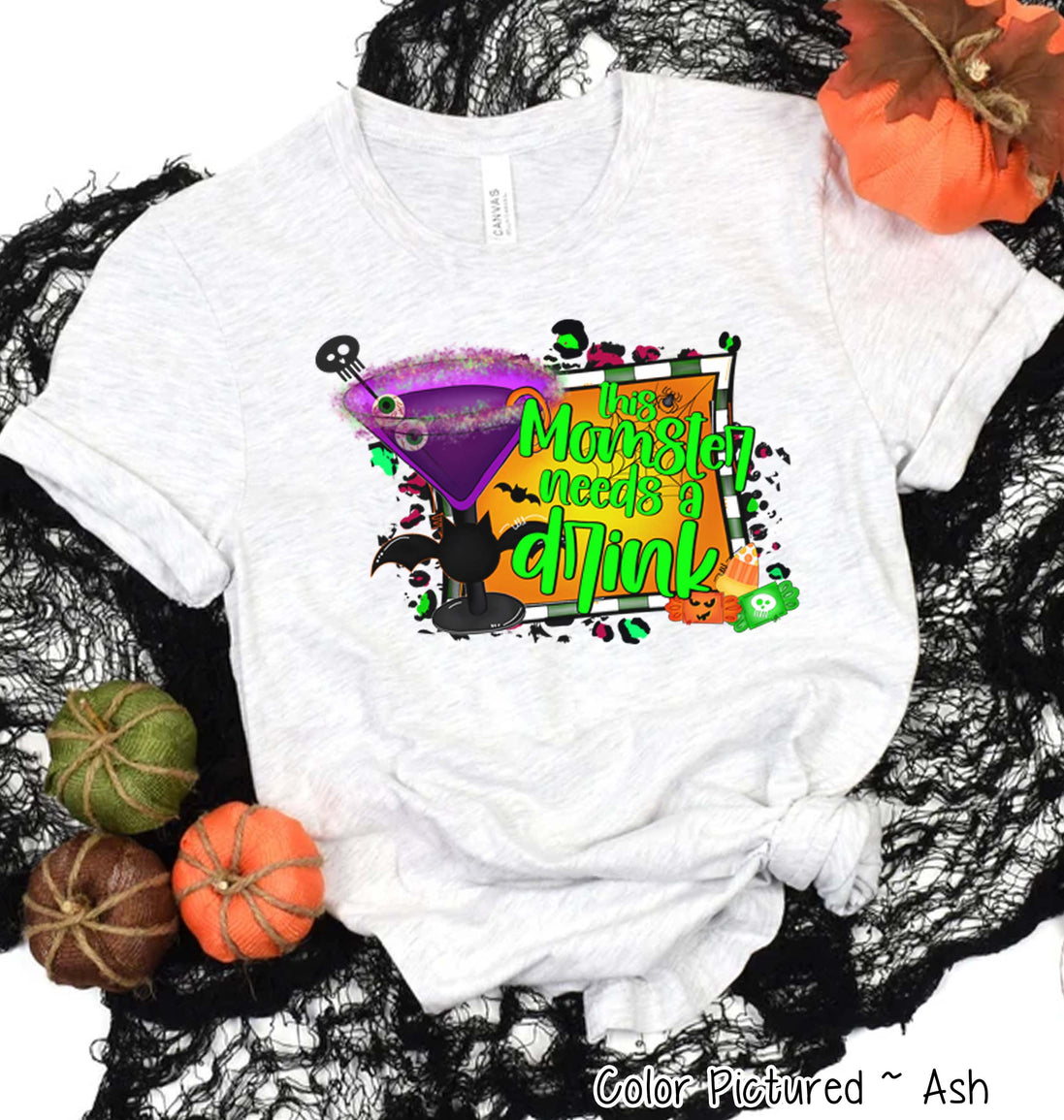 This Momster Needs A Drink Halloween Tee