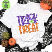 Trick or Treat Doodle Letter Halloween Tee